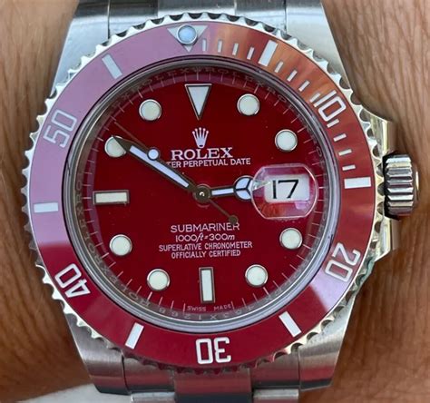 rolex single red submariner for sale|2021 rolex submariner for sale.